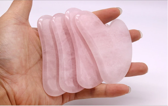 Premium Roze Kwarts GuaSha tool
