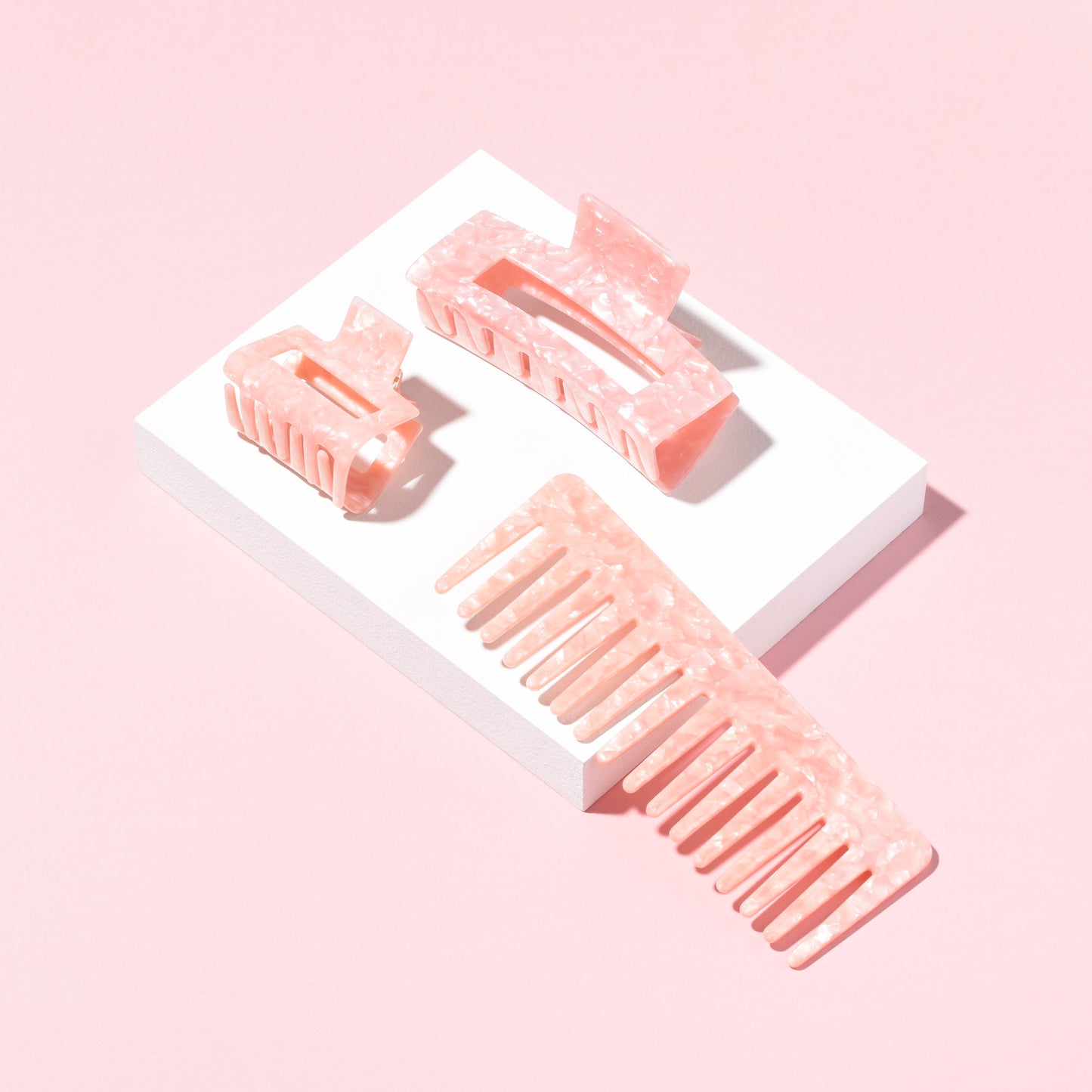 Haarkam met brede tanden | Wide Tooth Hair Comb | Kleur: Roze