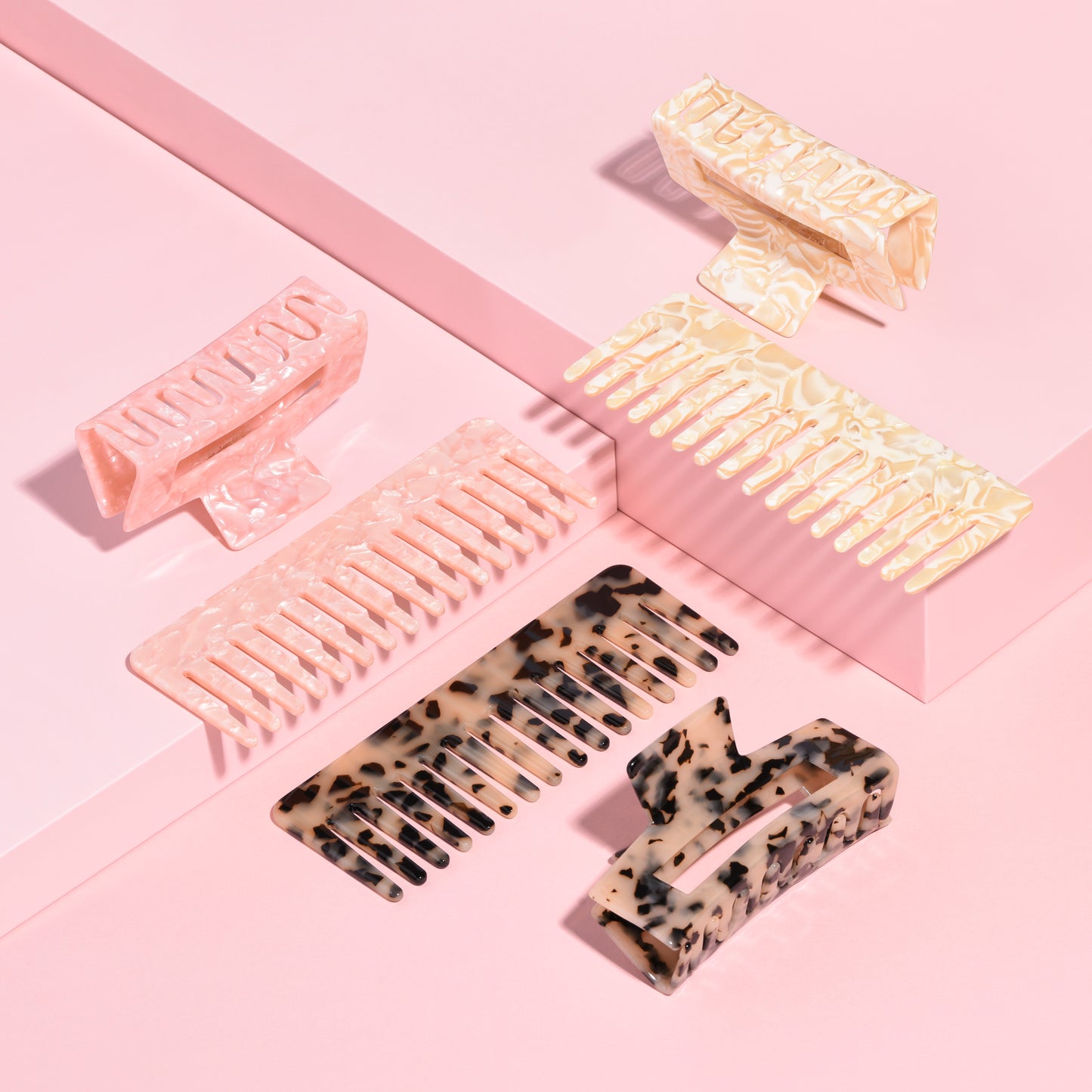 Haarkam met brede tanden | Wide Tooth Hair Comb | Kleur: Tortoise/Bruin