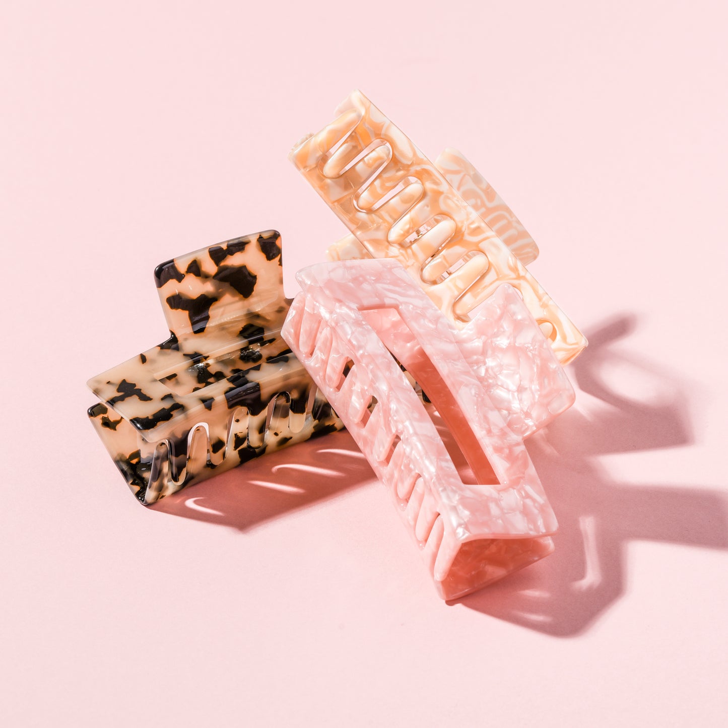 Claw Haar Clip | Haarklem Groot voor dik haar | Kleur: Roze