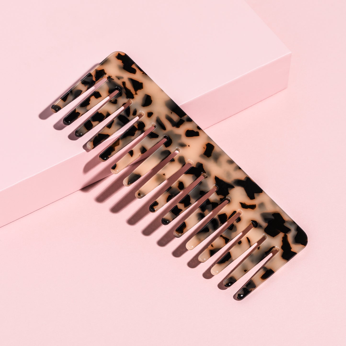 Haarkam met brede tanden | Wide Tooth Hair Comb | Kleur: Tortoise/Bruin