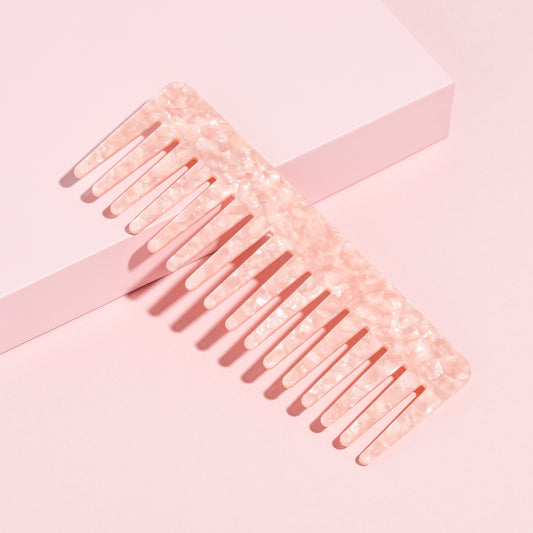 Haarkam met brede tanden | Wide Tooth Hair Comb | Kleur: Roze